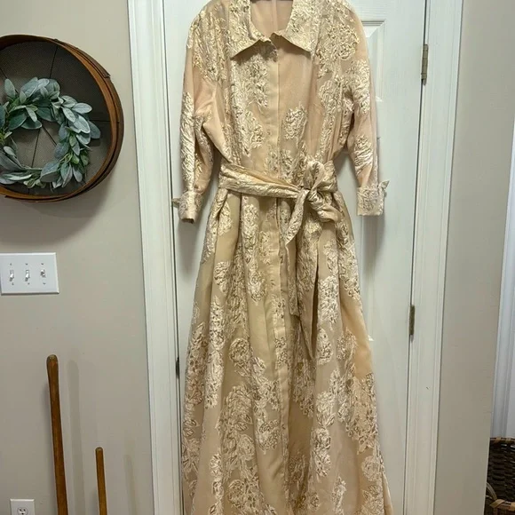 chinese dress ladies Metallic Jacquard Shirtdress main image 0